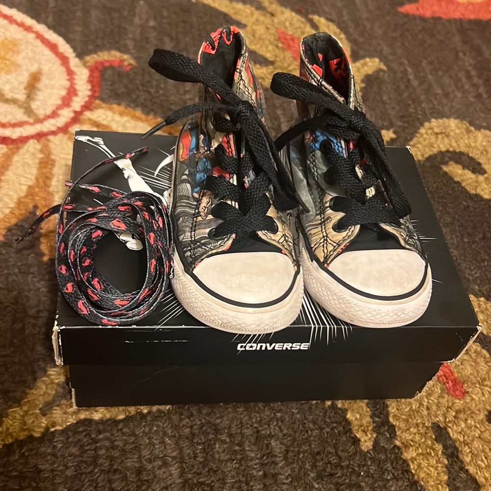 Superman Toddler Converse Shoes.